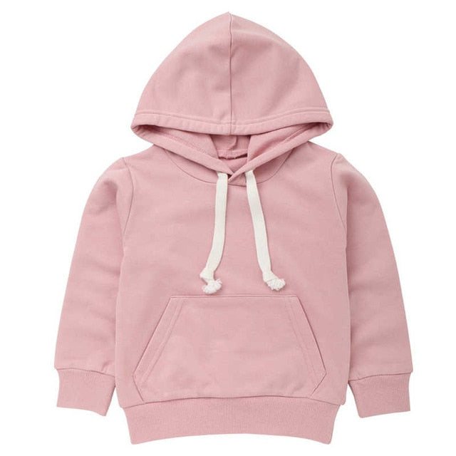 fashion baby hooded solid color sweater Toddler Baby Kids Boys Girls Sweatshirt Tops Clothes Casual sweaters