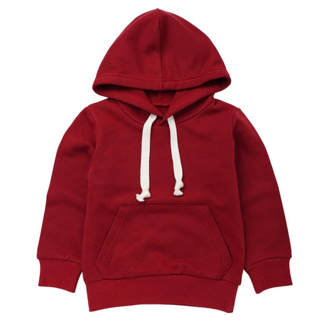 fashion baby hooded solid color sweater Toddler Baby Kids Boys Girls Sweatshirt Tops Clothes Casual sweaters