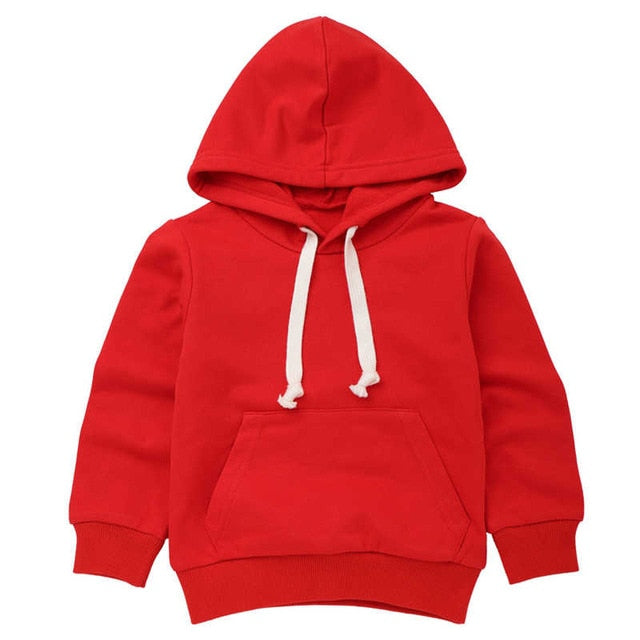 fashion baby hooded solid color sweater Toddler Baby Kids Boys Girls Sweatshirt Tops Clothes Casual sweaters