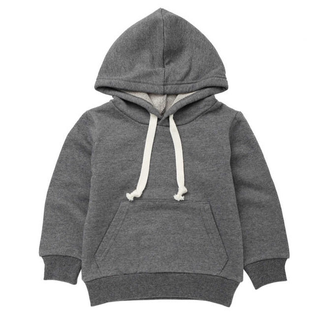 fashion baby hooded solid color sweater Toddler Baby Kids Boys Girls Sweatshirt Tops Clothes Casual sweaters